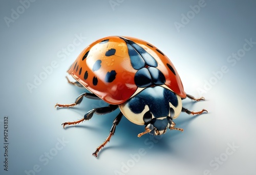 Ladybugs with red and black spots