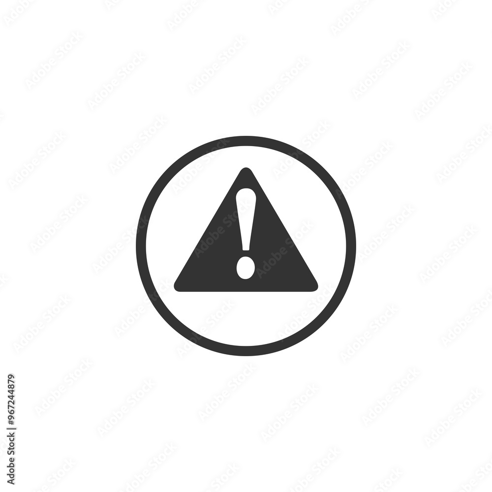 Attention icon in flat style. Danger symbol icon isolated on transparent background Attention icon in flat style. Danger symbol icon isolated on transparent background