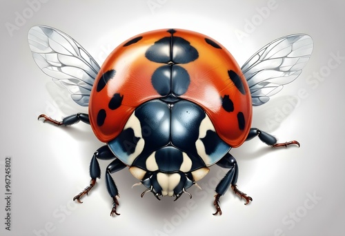 Ladybugs with red and black spots