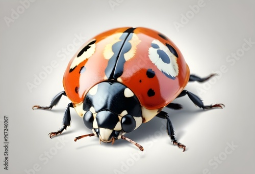 Ladybugs with red and black spots