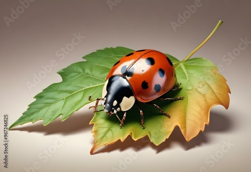 Ladybugs with red and black spots