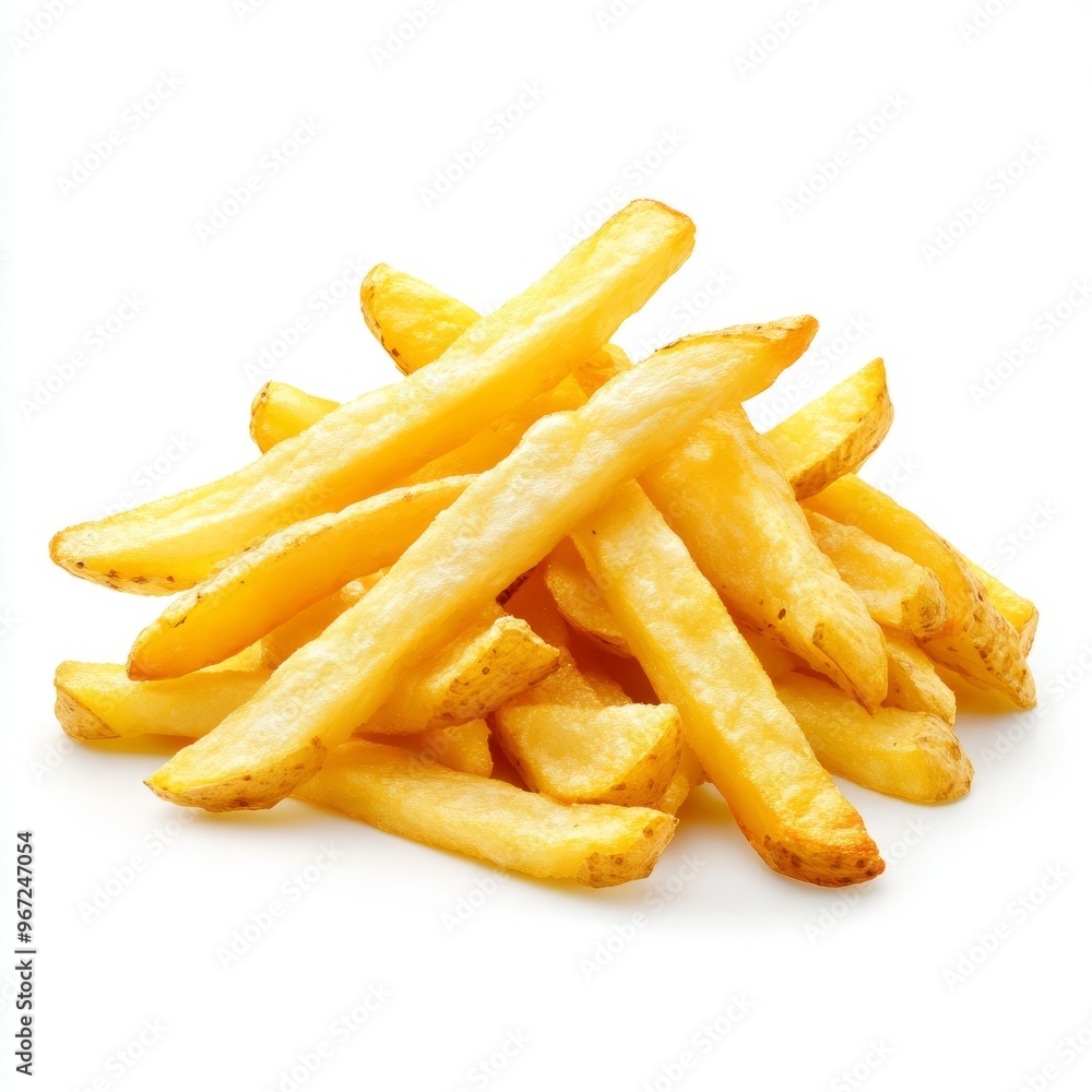 French fries or potato chips isolated on white background. French fries or potato chips isolated on white background.