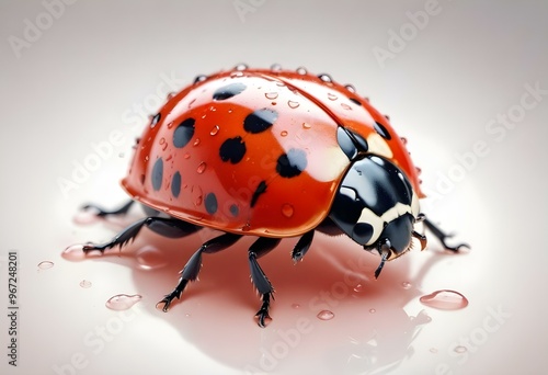 Ladybugs with red and black spots