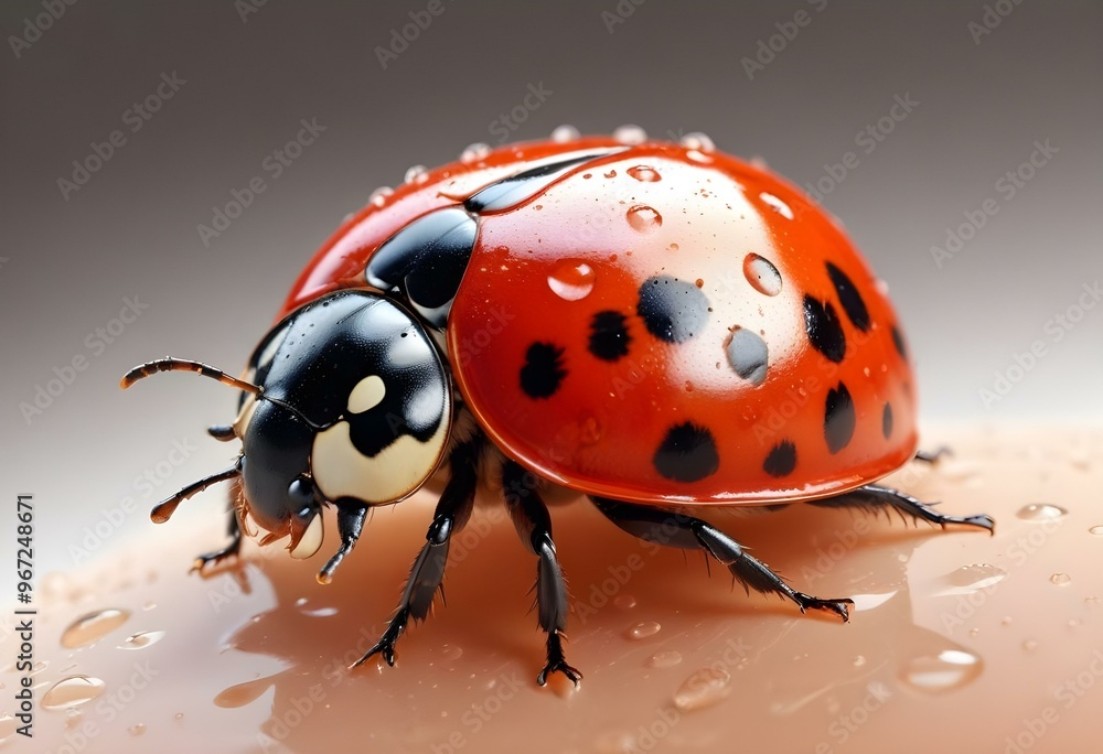Ladybugs with red and black spots Ladybugs with red and black spots
