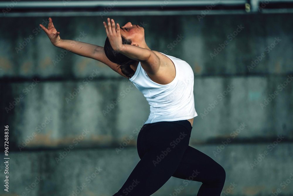 Fototapeta premium young woman doing sports outdoors