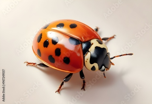 Ladybugs with red and black spots