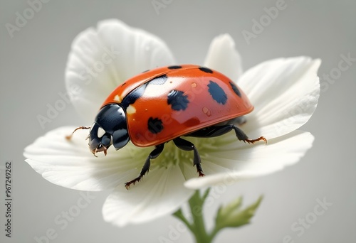 Ladybugs with red and black spots