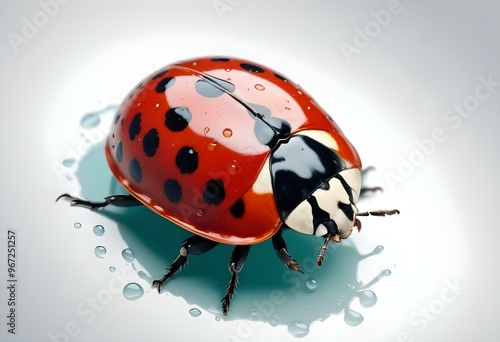 Ladybugs with red and black spots