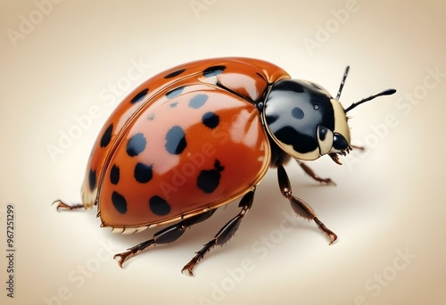 Ladybugs with red and black spots