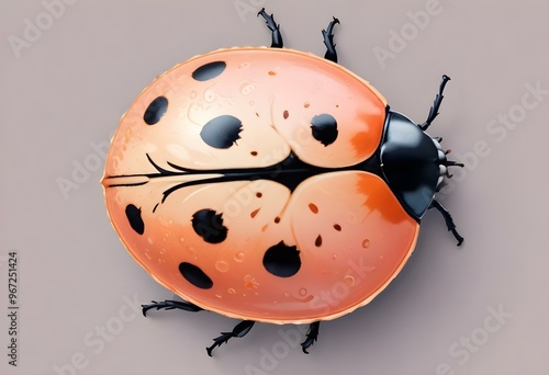 Ladybugs with red and black spots