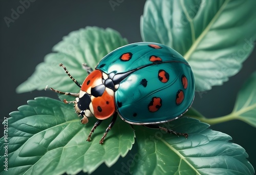 Ladybugs with red and black spots