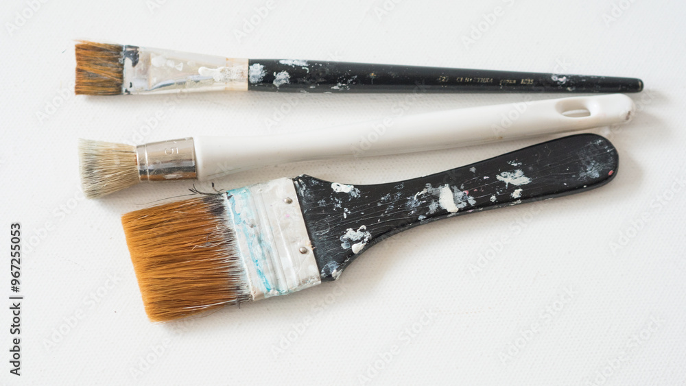 Obraz premium paint brushes isolated on white