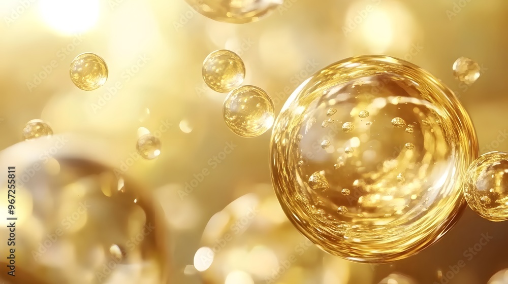 Golden Bubble Elegance in Cosmetics Promotion Golden Bubble Elegance in Cosmetics Promotion