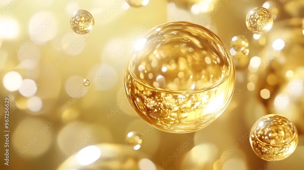 Golden Bubble Elegance in Cosmetics Promotion Golden Bubble Elegance in Cosmetics Promotion