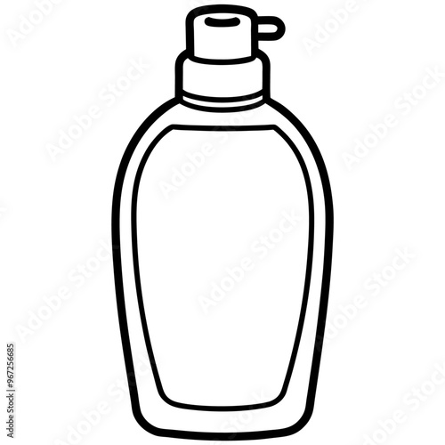 shampoo outline coloring book page line art illustration digital drawing