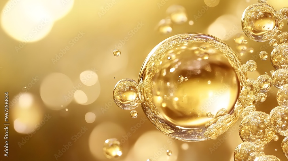 Golden Bubble Elegance in Cosmetics Promotion Golden Bubble Elegance in Cosmetics Promotion
