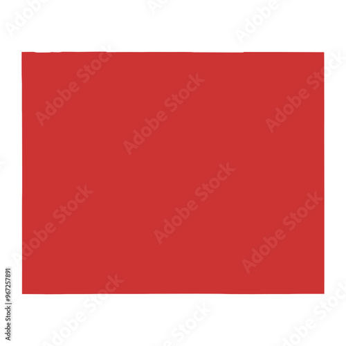 Vector outline map of Wyoming state of the United States