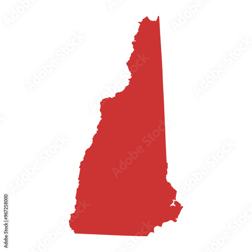 Vector outline map of New Hampshire state of the United States