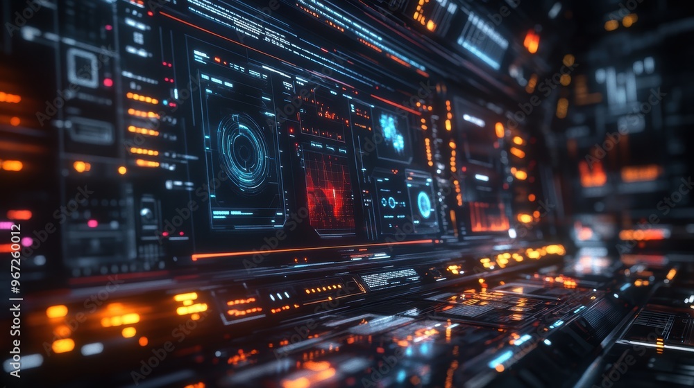Holographic Futuristic Digital Interface Display - Immersive Technolog Holographic Futuristic Digital Interface Display - Immersive Technolog