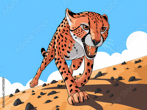 detailed illustration of a Cheetah  photo