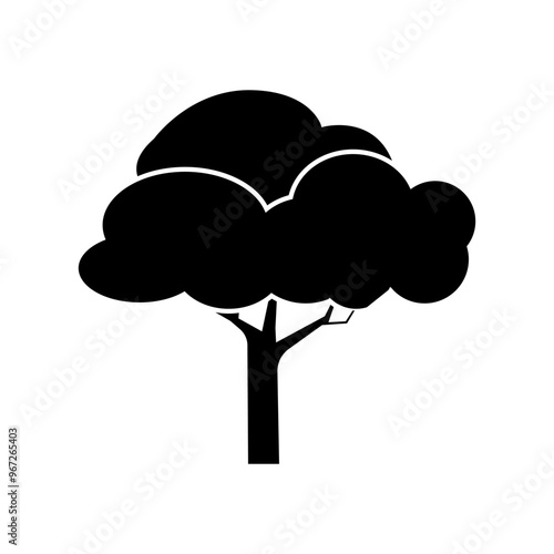 Tree icon vector. Plant illustration sign. Garden symbol or logo.