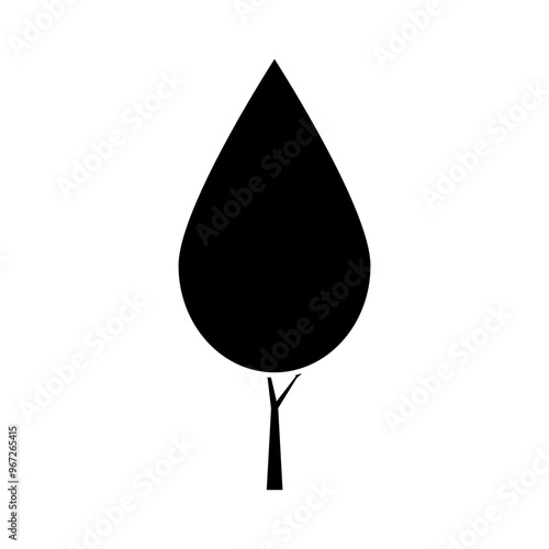 Tree icon vector. Plant illustration sign. Garden symbol or logo.