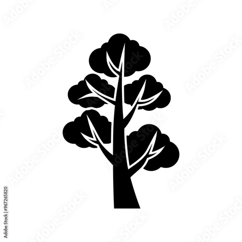 Tree icon vector. Plant illustration sign. Garden symbol or logo.