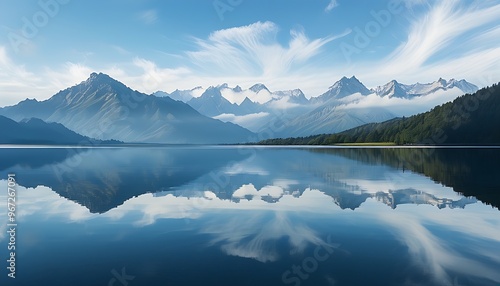 lake in the morning