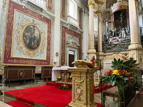 Presbitery of the Basilica of the Sanctuary of Sameiro in Bom Jesus do Monte, Braga, Portugal. photo