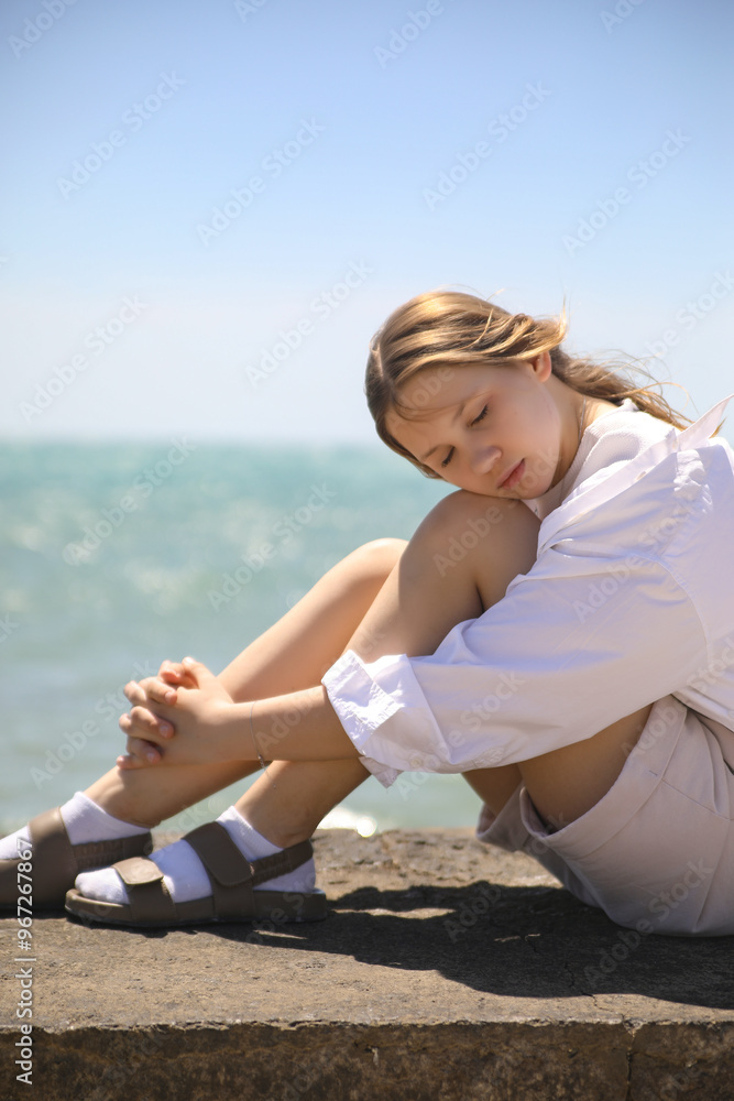 Portrait of a young teenage girl