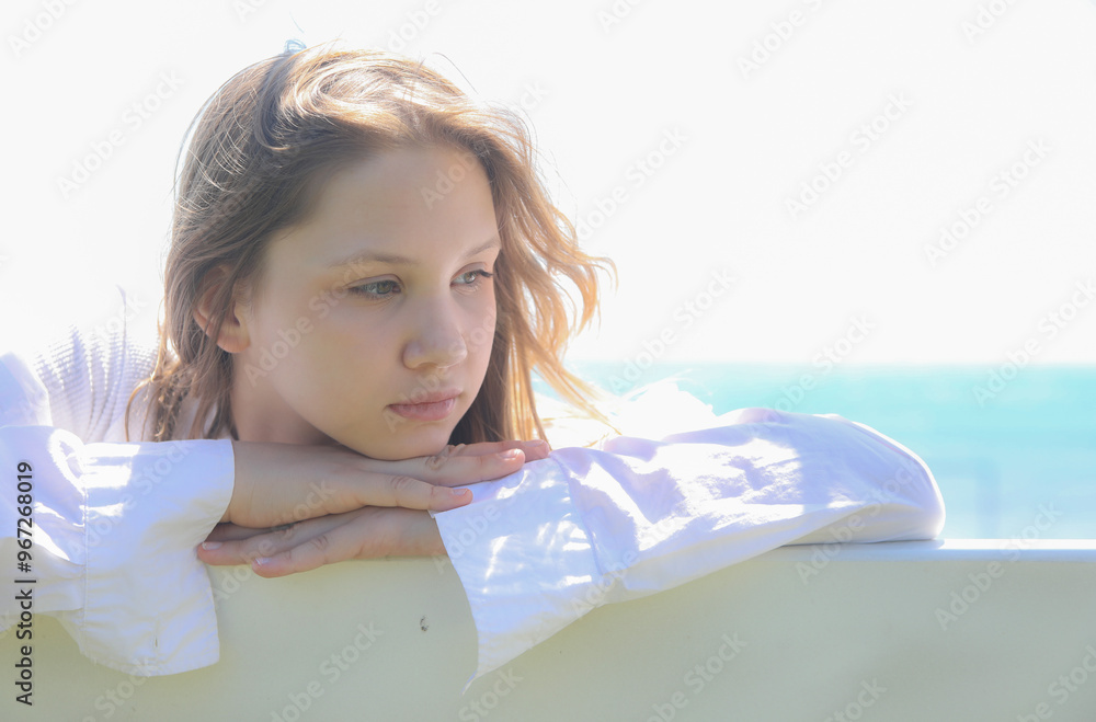 Portrait of a young teenage girl
