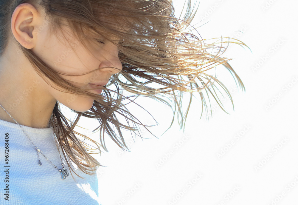 Portrait of a young teenage girl
