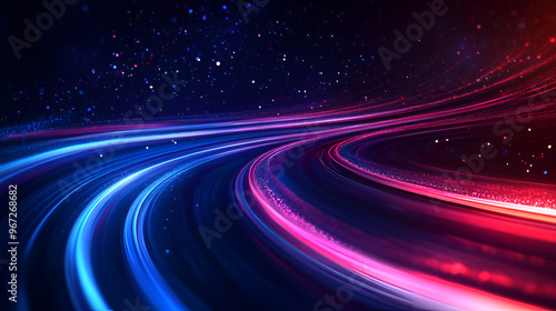 an abstract seamless colored light trail with black lines, an abstract seamless colored light trail with black lines,  dynamic abstract swirls with neon pink and blue colors representing energy 