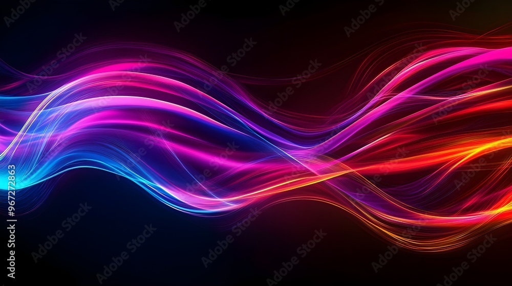 Bright neon abstract, smooth curves, digital futuristic patterns, modern tech vibes, high contrast Bright neon abstract, smooth curves, digital futuristic patterns, modern tech vibes, high contrast