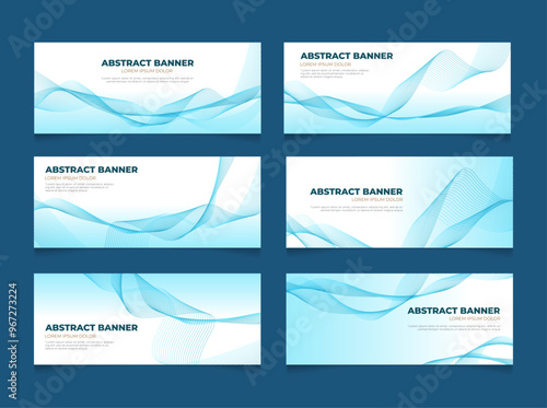 Abstract wave banners vector illustration. Template Flyer, brochure,business card