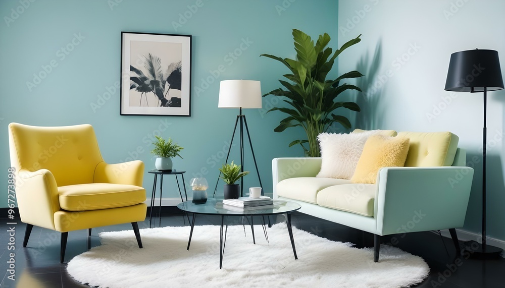 Photo modern style interior room 3d illustration Interior,Kitchen,Washrooms frame living room with colorful white sofa,led with blank frame,Generated With Ai Photo modern style interior room 3d illustration Interior,Kitchen,Washrooms frame living room with colorful white sofa,led with blank frame,Generated With Ai