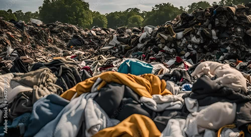 Clothes Heap with Background Waste Clothes Heap with Background Waste