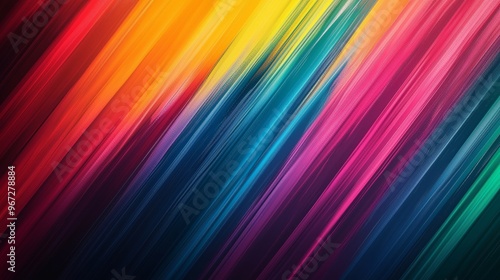 Rainbow background with colorful stripes, vibrant color gradients, and abstract patterns for design or graphic art