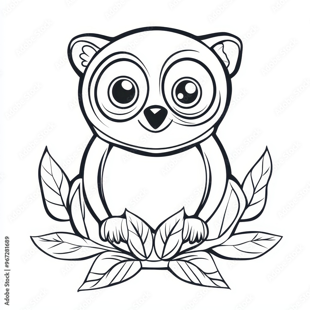 Charming line art of a cute koala resting among leaves, perfect for coloring book or nature-themed projects. Charming line art of a cute koala resting among leaves, perfect for coloring book or nature-themed projects.