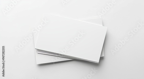 Blank white trifold booklet mockup, open and closed, top view, 3D render. Basic trifold brochure mockups isolated on white background. Book cover and three flyers inside.