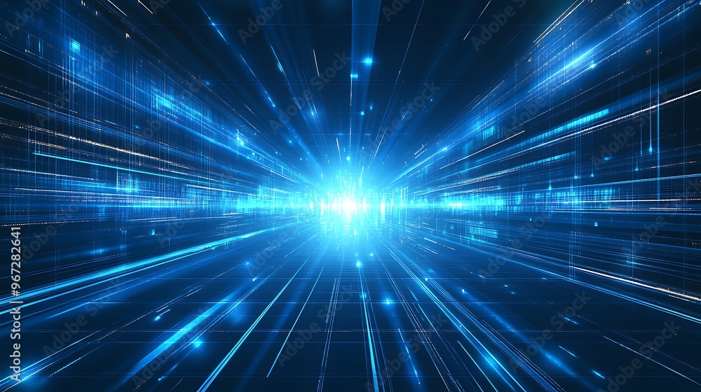 A dynamic burst of blue light, creating an energetic and futuristic abstract design, perfect for technology-themed visuals. A dynamic burst of blue light, creating an energetic and futuristic abstract design, perfect for technology-themed visuals.