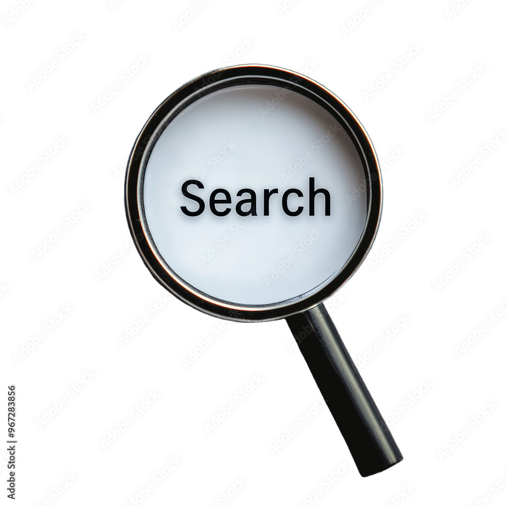 PNG Magnifying glass isolated on transparent background, Search concept PNG Magnifying glass isolated on transparent background, Search concept
