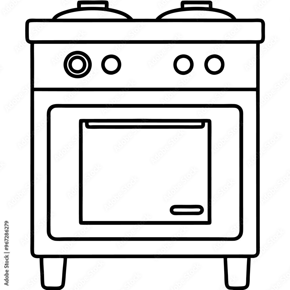 stove outline coloring book page line art illustration digital drawing stove outline coloring book page line art illustration digital drawing