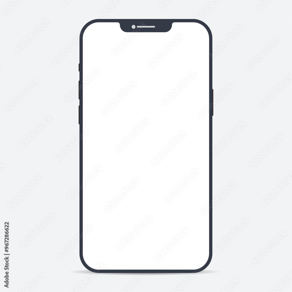 Smartphone isolated. Mobile phone with a blank screen. Smartphone isolated. Mobile phone with a blank screen.