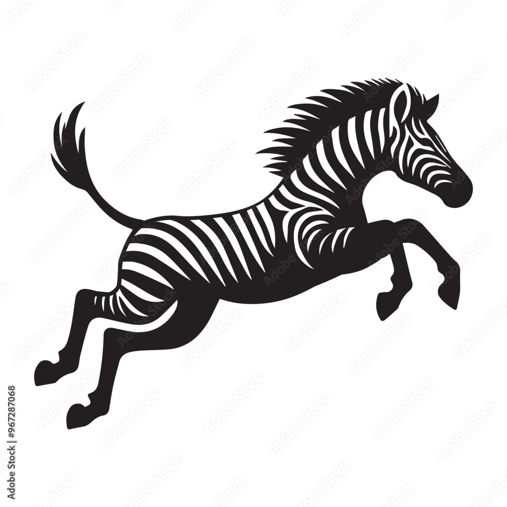 Zebra Outline Clipart Design - Zebra vector Illustration in black and white Zebra Outline Clipart Design - Zebra vector Illustration in black and white