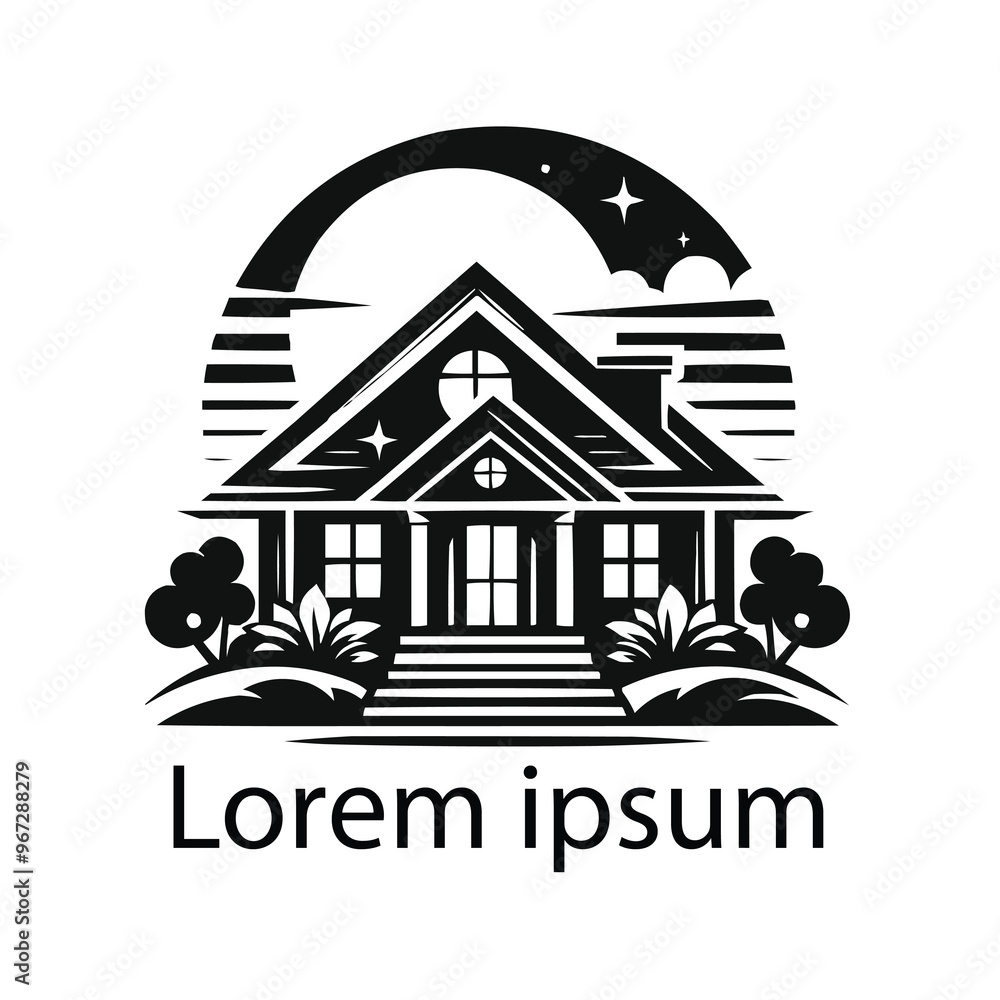 Fototapeta premium building nature logo design template. eco leaf build logo design