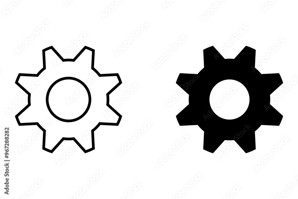 Gear icon. Setting sign for mobile concept and web design. vector illustration Gear icon. Setting sign for mobile concept and web design. vector illustration