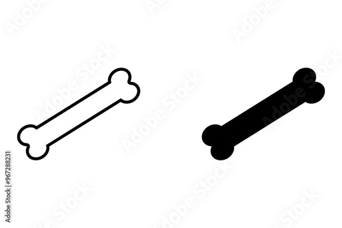 Bone icon set. Dog Bone Symbol. skeleton sign. for mobile concept and web design. vector illustration on white background