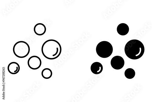 bubble icon set, vector illustration on white background