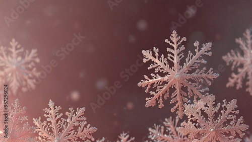 Christmas snow-covered branches landscape vector design for holiday card photo